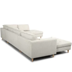 Sale Nimara Brandy - venstrevendt u-sofa i beige med chaiselong - L: 366 x D: 211 x H: 80 cm