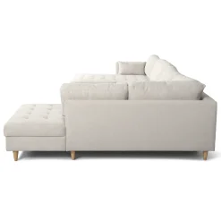 Sale Nimara Brandy - venstrevendt u-sofa i beige med chaiselong - L: 366 x D: 211 x H: 80 cm