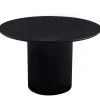 Discount Nimara Carisma rundt lamel spisebord - sort med søjleben - Ø120 cm