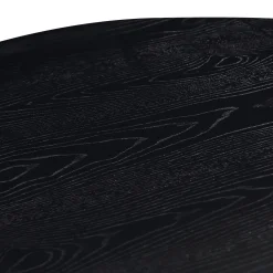 Discount Nimara Carisma rundt lamel spisebord - sort med søjleben - Ø120 cm