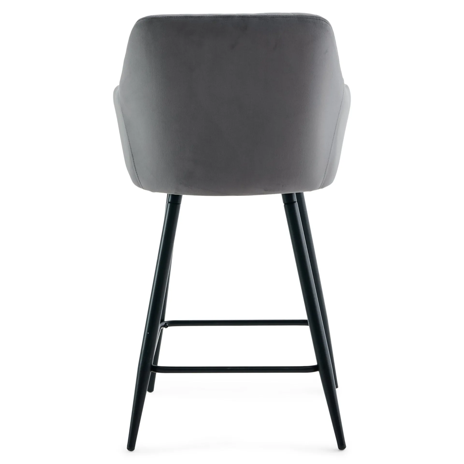 Hot Nimara Carlo - barstol grå velour med armlæn 65 cm