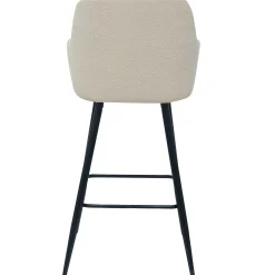 Discount Nimara Carlo barstol - hvidt boucle med armlæn 65 cm