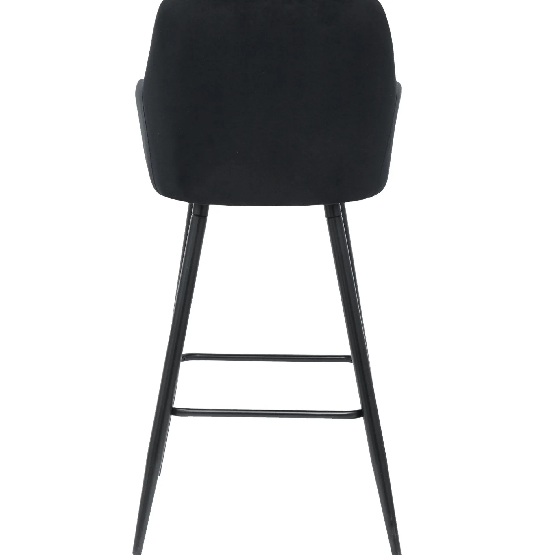 Nimara Carlo barstol - sort velour med armlæn 65 cm