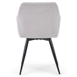 Outlet Nimara Carlo spisebordsstol - Beige polstret med drejefunktion 360 grader