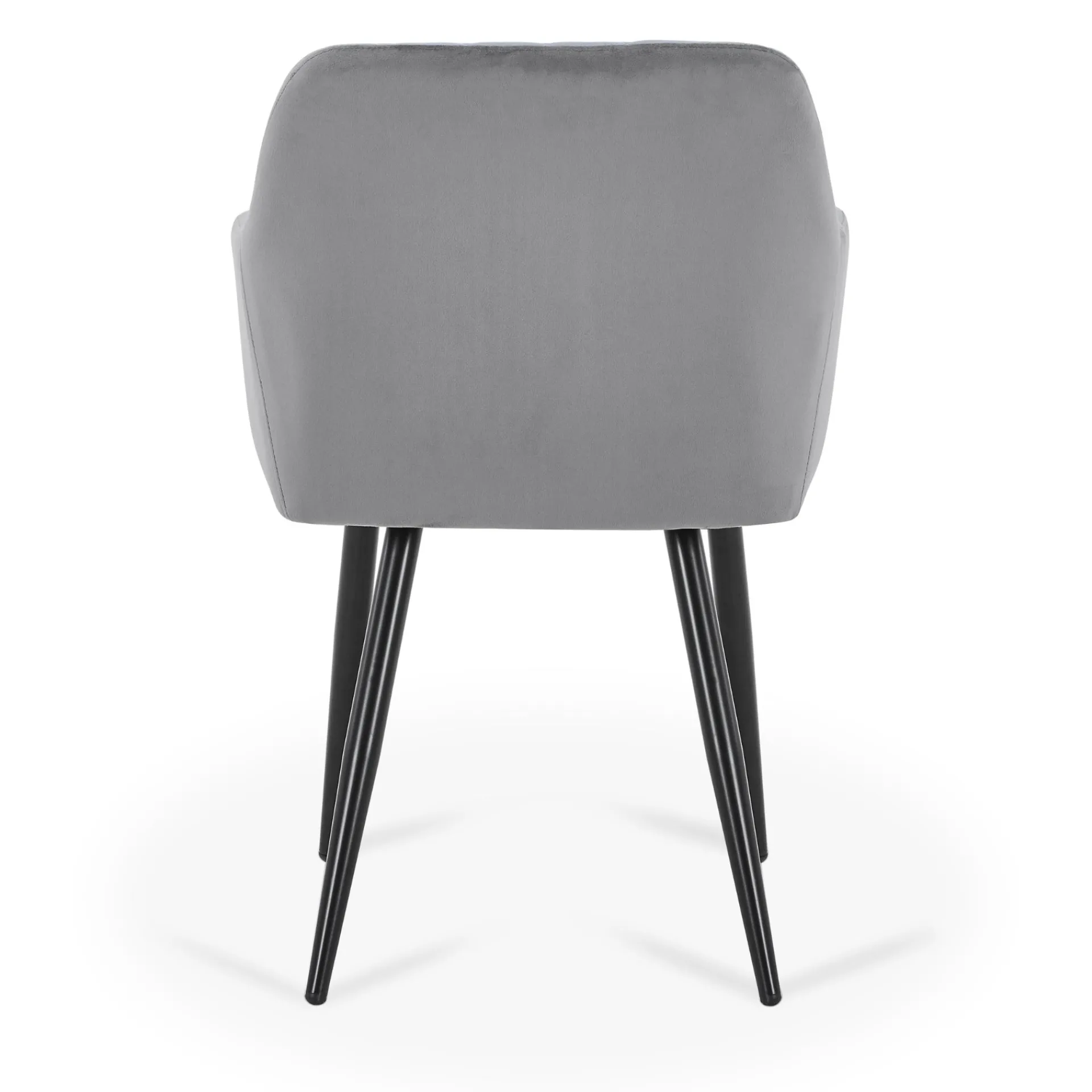 Discount Nimara Carlo spisebordsstol - Grå velour med armlæn