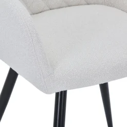 Best Nimara Carlo spisebordsstol -  Hvid boucle med drejefunktion 360 grader