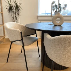 Best Nimara Carolina spisebordsstol i beige boucle