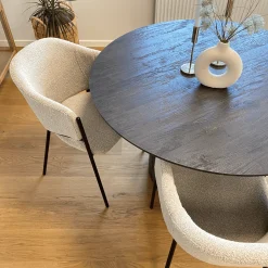 Best Nimara Carolina spisebordsstol i beige boucle