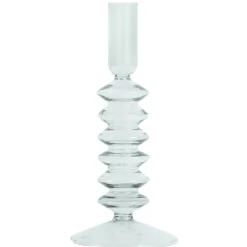 Nimara Chili lysestage glas grå 21 cm