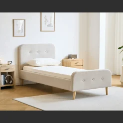 Best Nimara Christian seng i beige 90x200 cm inkl. sengelameller og madrasser