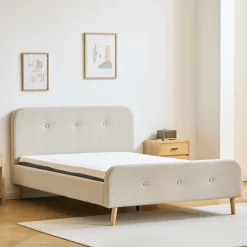 Nimara Christian sengeramme i beige 140x200 cm ekskl. sengelameller og madrasser