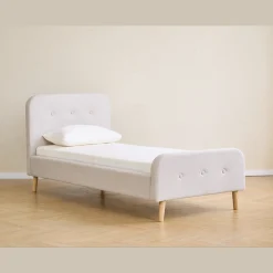 New Nimara Christian sengeramme i beige 90x200 cm ekskl. sengelameller og madrasser