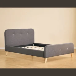 Clearance Nimara Christian sengeramme i grå 140x200 cm ekskl. sengelameller og madrasser