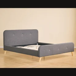 Hot Nimara Christian sengeramme i grå 180x200 cm ekskl. sengelameller og madrasser