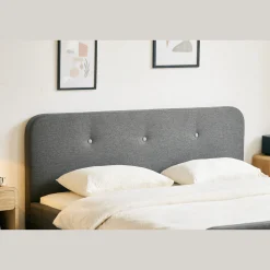 Hot Nimara Christian sengeramme i grå 180x200 cm ekskl. sengelameller og madrasser