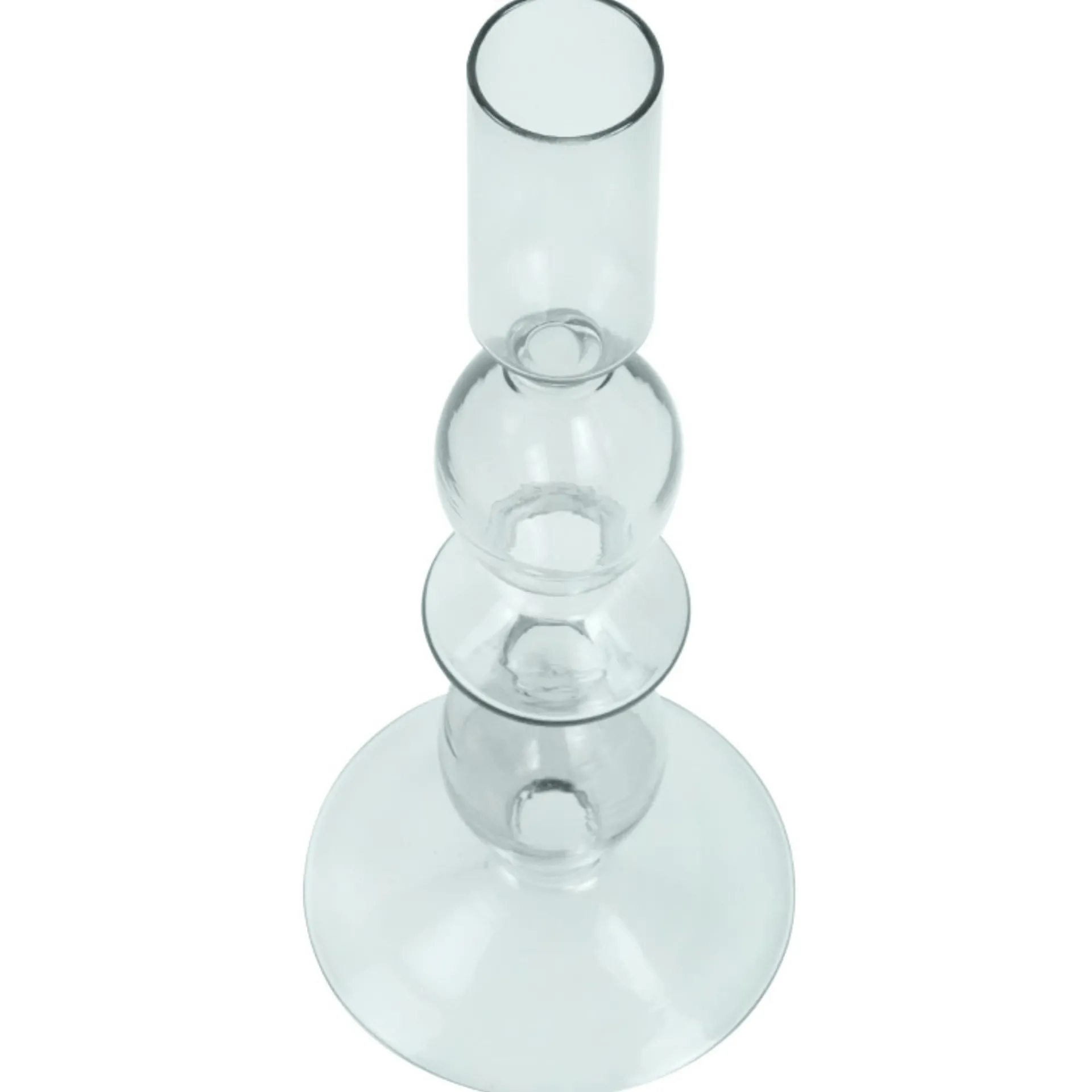 Outlet Nimara Cora glas lysestage grå 20 cm