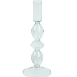 Outlet Nimara Cora glas lysestage grå 20 cm