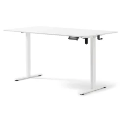 New Nimara Damian hæve- og sænkebord skrivebord 160x80 cm i hvid