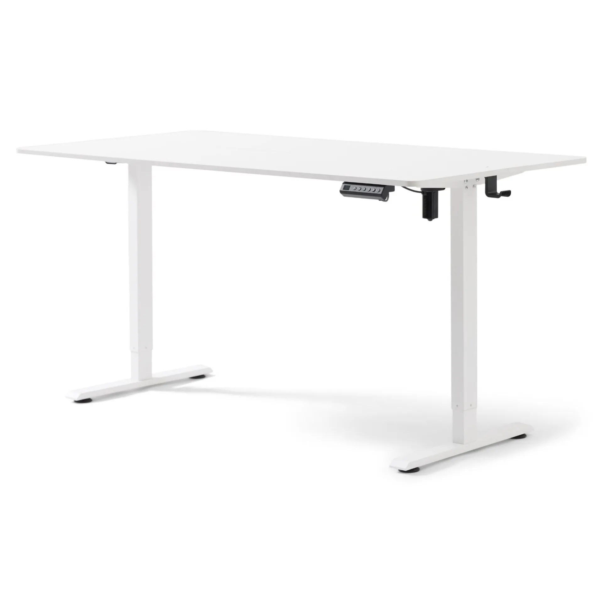 New Nimara Damian hæve- og sænkebord skrivebord 160x80 cm i hvid