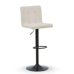 Outlet Nimara Diana - beige justerbar barstol med drejefunktion 360 grader