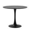 Best Nimara Diego rundt spisebord i sort med trompetfod Ø90 cm