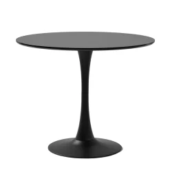 Best Nimara Diego rundt spisebord i sort med trompetfod Ø90 cm