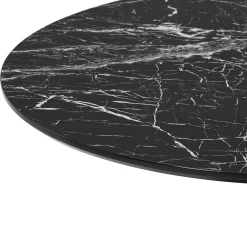 Nimara Diego spisebord sort marmor look Ø90
