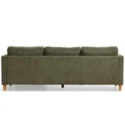 Hot Nimara Ellis - Højrevendt og venstrevendt vendbar chaiselong sofa grøn fløjl - L: 215 x D: 82 x H: 78 cm