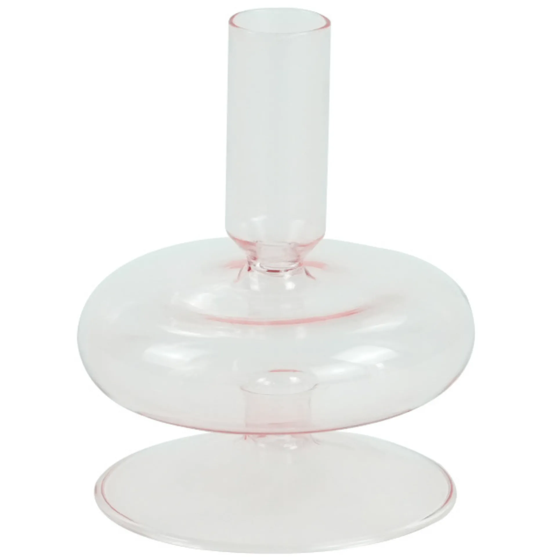 Discount Nimara Elly glas lysestage lyserød 12 cm