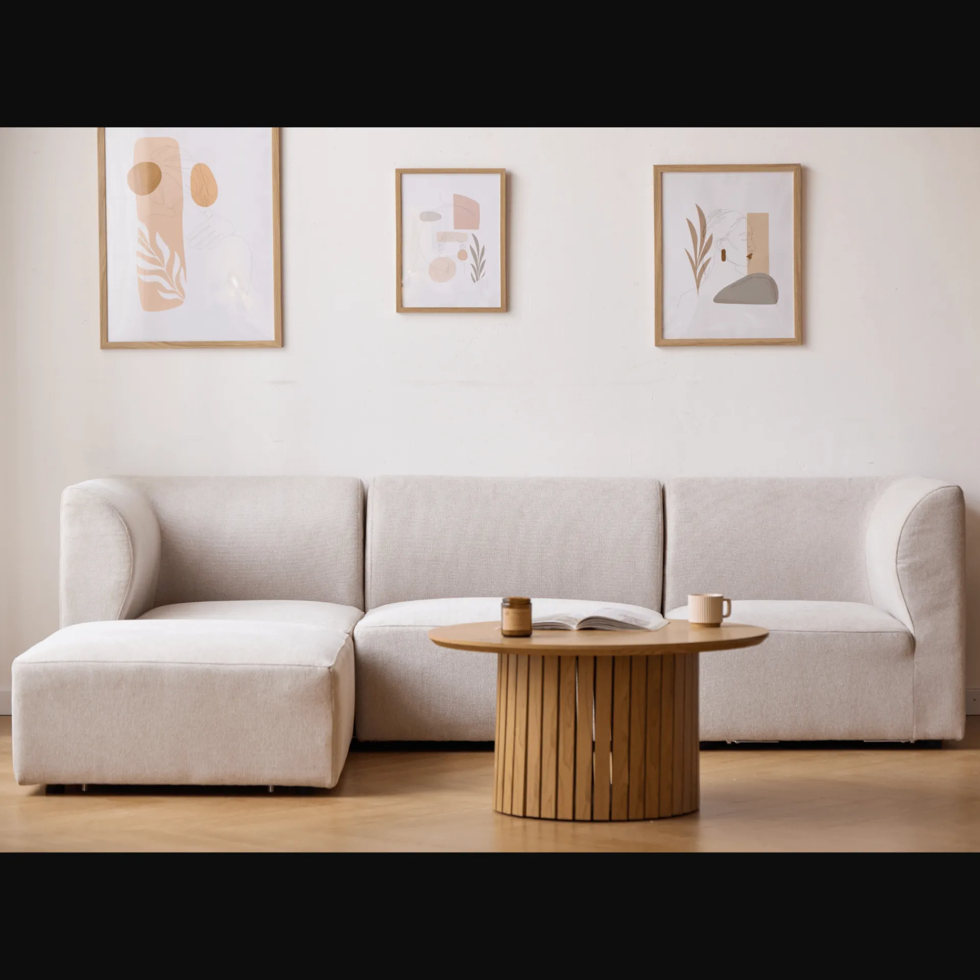 Clearance Nimara Emilia midter modul i beige L: 85 X D: 79 X H: 72 cm