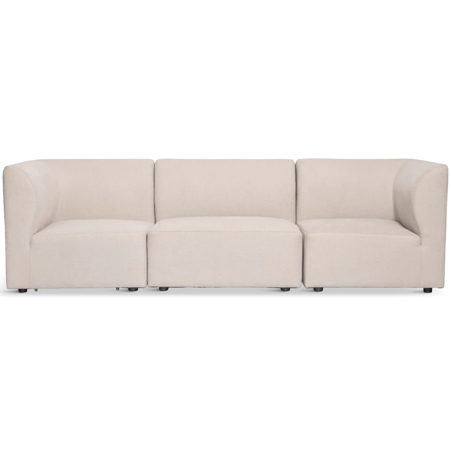 Discount Nimara Emilia modulsofa i beige med 3 moduler L: 243 x D: 79 cm x H: 72 cm