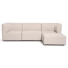 Sale Nimara Emilia modulsofa i beige 3 moduler højre- og venstrevendt chaiselong L: 243 X D: 158 X H: 72 cm