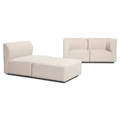 Sale Nimara Emilia modulsofa i beige 3 moduler højre- og venstrevendt chaiselong L: 243 X D: 158 X H: 72 cm