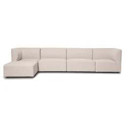 Nimara Emilia modulsofa i beige 4 moduler med højre- og venstrevendt chaiselong L: 328 X D: 158 X H: 72 cm