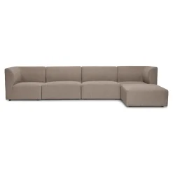 Online Nimara Emilia modulsofa i sand 4 moduler med højre- og venstrevendt chaiselong L: 328 X D: 158 X H: 72 cm