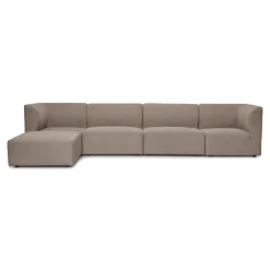 Online Nimara Emilia modulsofa i sand 4 moduler med højre- og venstrevendt chaiselong L: 328 X D: 158 X H: 72 cm
