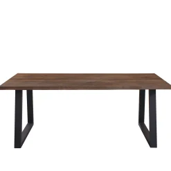 New Nimara Esther plankebord - 240x95 cm - i smoked eg med firkantet ben - (Forberedt til tillægsplader)