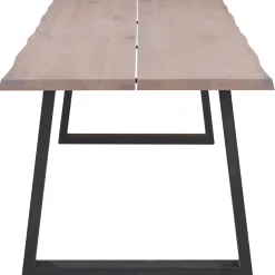 Sale Nimara Esther plankebord - 200x95 cm - i hvidolieret eg med firkantet ben - (Forberedt til tillægsplader)