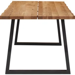 Sale Nimara Esther plankebord - 240x95 cm - naturligt olieret eg med firkantet ben (Forberedt til tillægsplader)