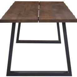 Clearance Nimara Esther plankebord - 300x95 cm - i smoked eg med firkantet ben - (Forberedt til tillægsplader)