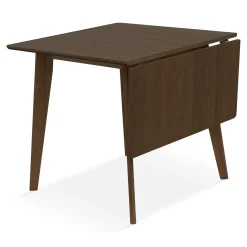 Hot Nimara Ezra - Røget Eg klap ud spisebord med tillægsplader i lakeret egefiner - 80/120 x 80 cm