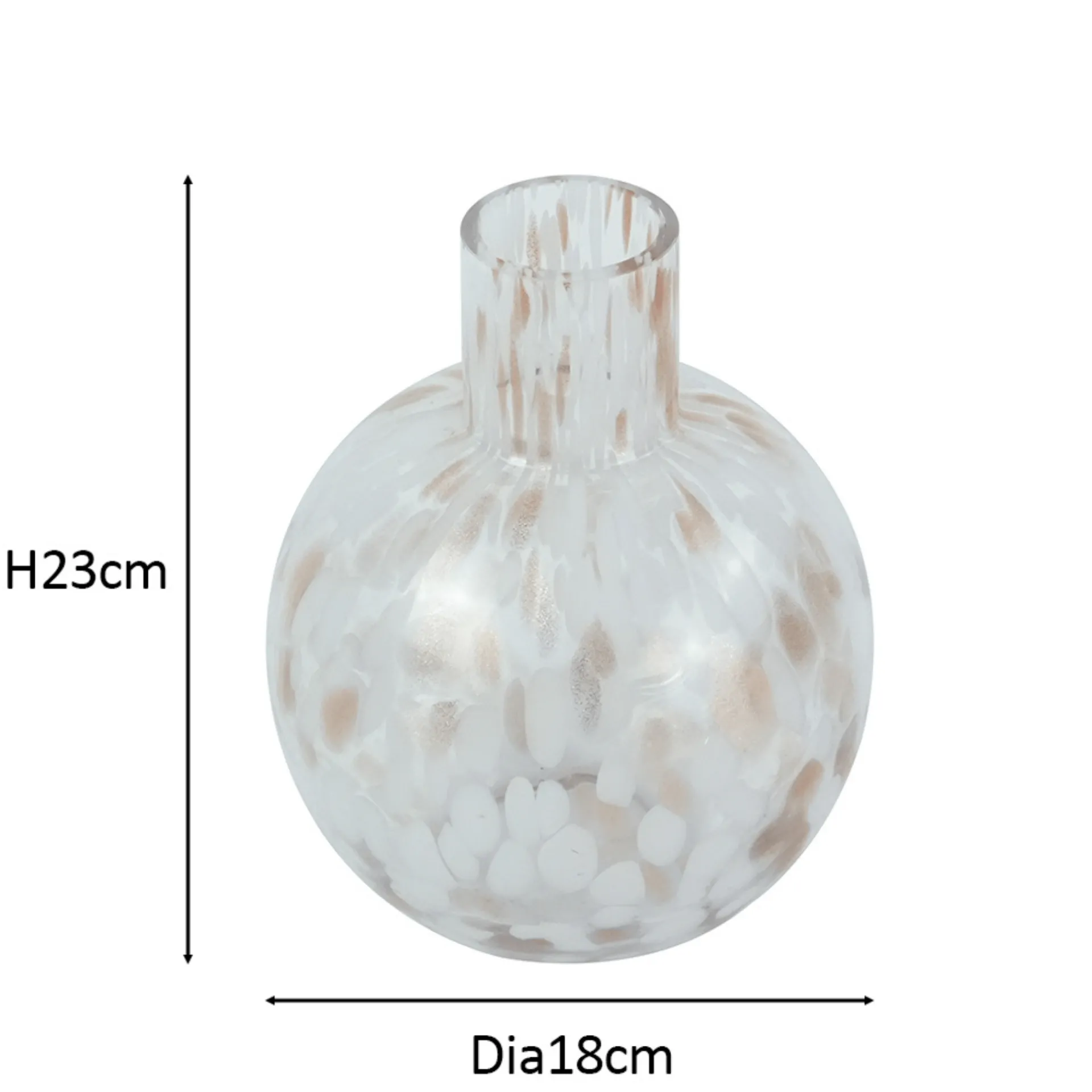 Best Nimara Fanny glasvase hvid 23 cm