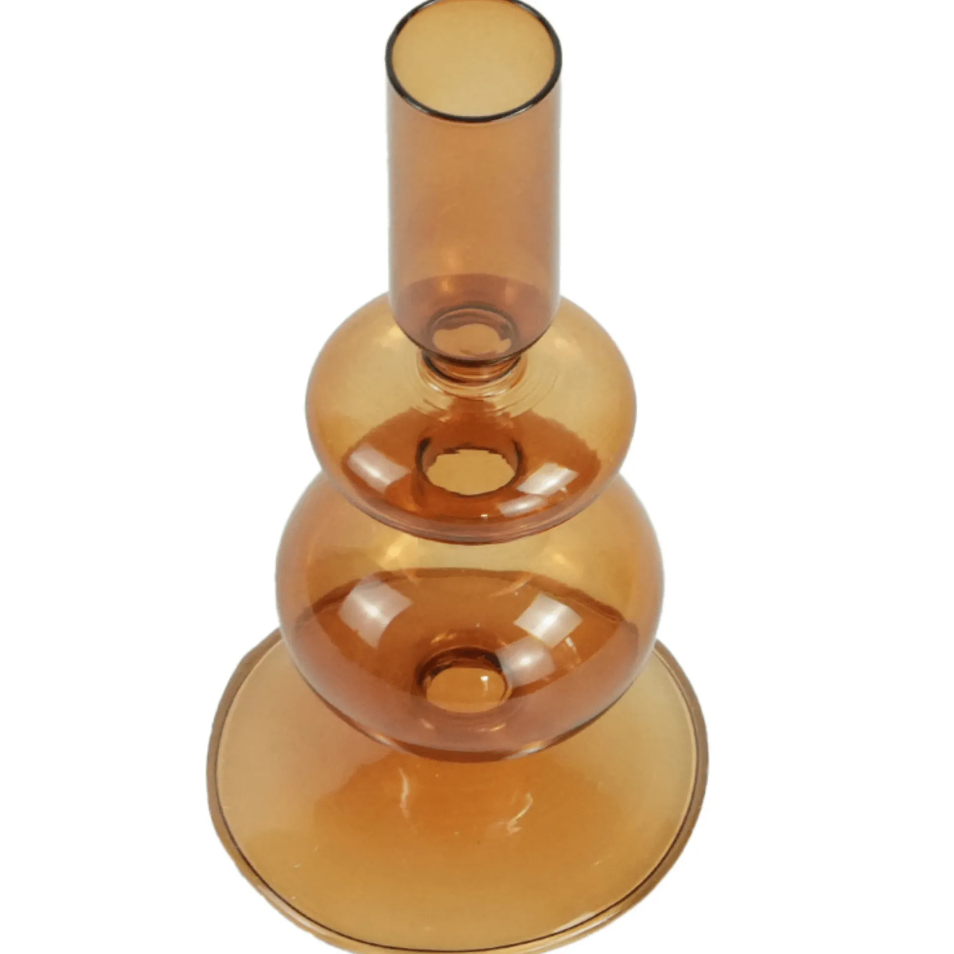 New Nimara Fendi glas lysestage amber 15 cm