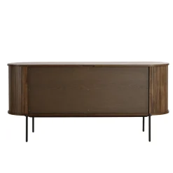 Nimara Florence jalousi skab med lameller i røget eg 160x45x75 cm