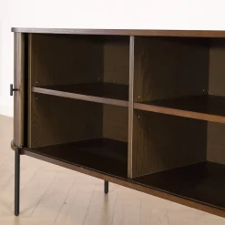 Nimara Florence jalousi skab med lameller i røget eg 160x45x75 cm