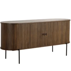 Nimara Florence jalousi skab med lameller i røget eg 160x45x75 cm