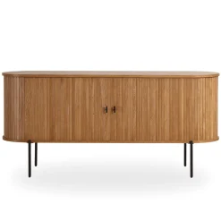 New Nimara Florence jalousi skab med lameller i eg 160x45x75 cm