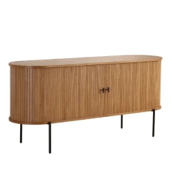 New Nimara Florence jalousi skab med lameller i eg 160x45x75 cm