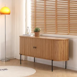New Nimara Florence jalousi skab med lameller i eg 160x45x75 cm