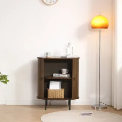 Hot Nimara Florence jalousi skab med lameller i røget eg 70x40x85 cm